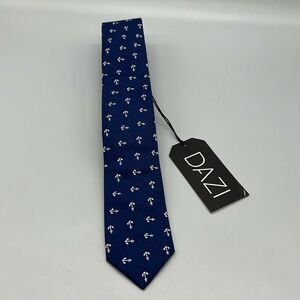 Dazi Skinny Tie Nautical Ship Anchors print